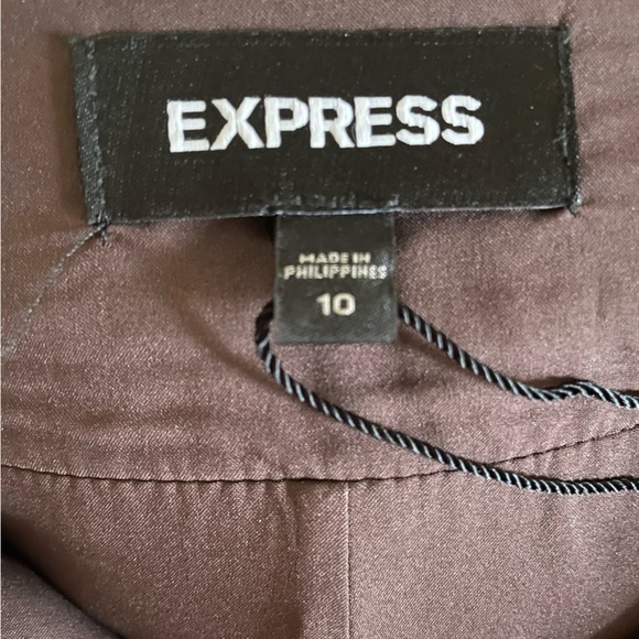 Leather mini skirt - brown - Express - Picture 3 of 3